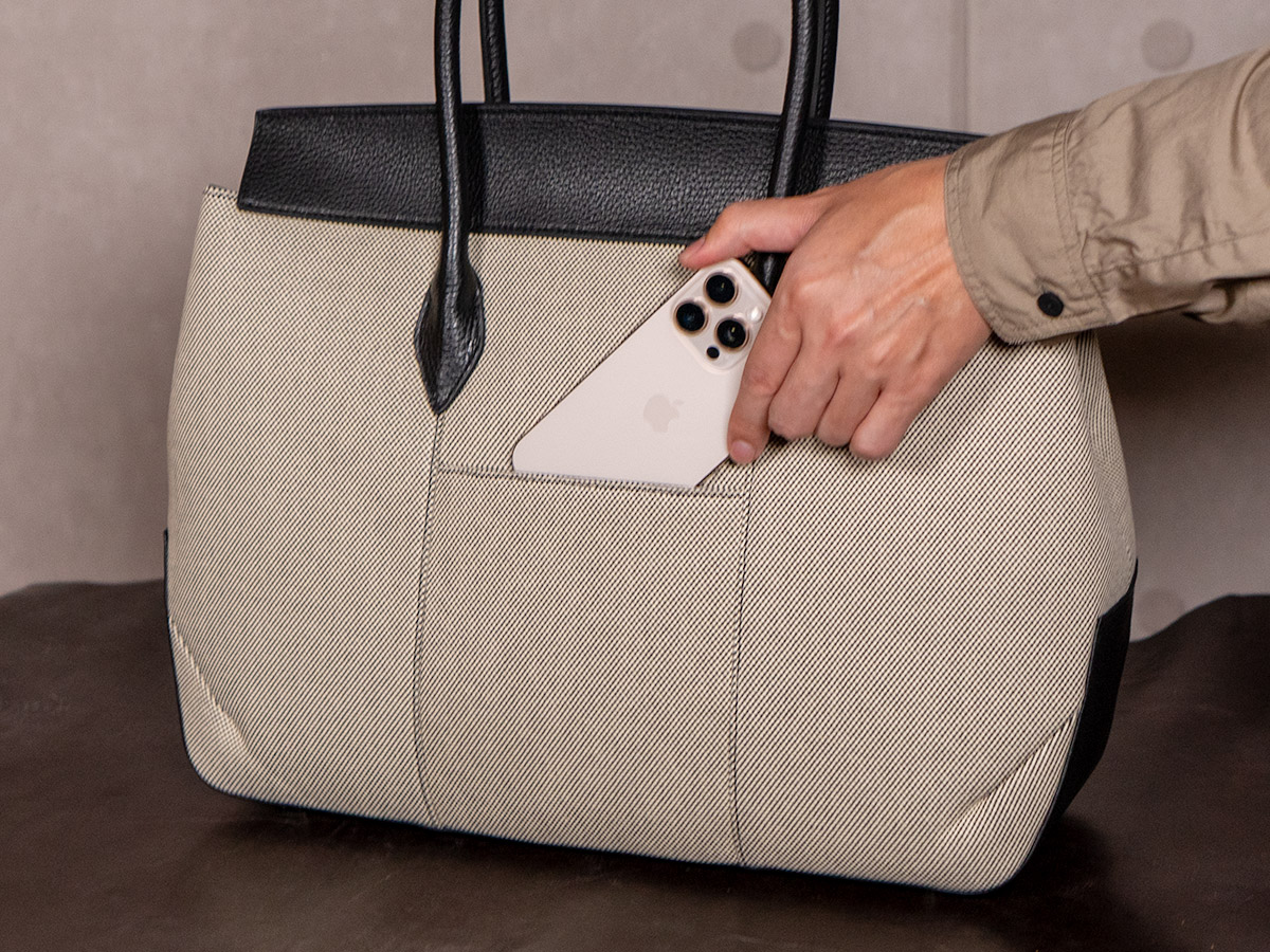 グレイン　　“グランデ”キャンバスコンビ　トゥールーズかぶせトートバッグ