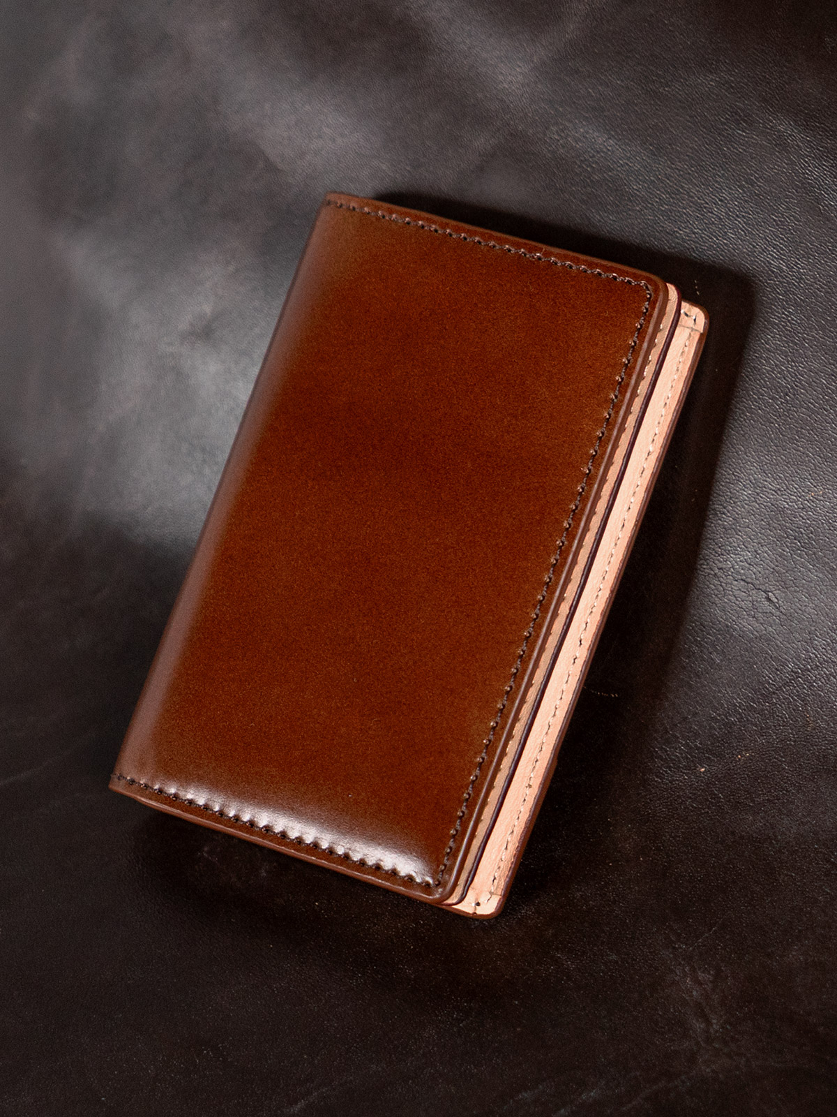 アニリンコードバン 名刺入れ カードケース　ブラウン