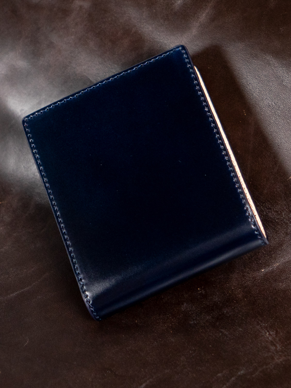 アニリンコードバン 名刺入れ カードケース　ネイビー