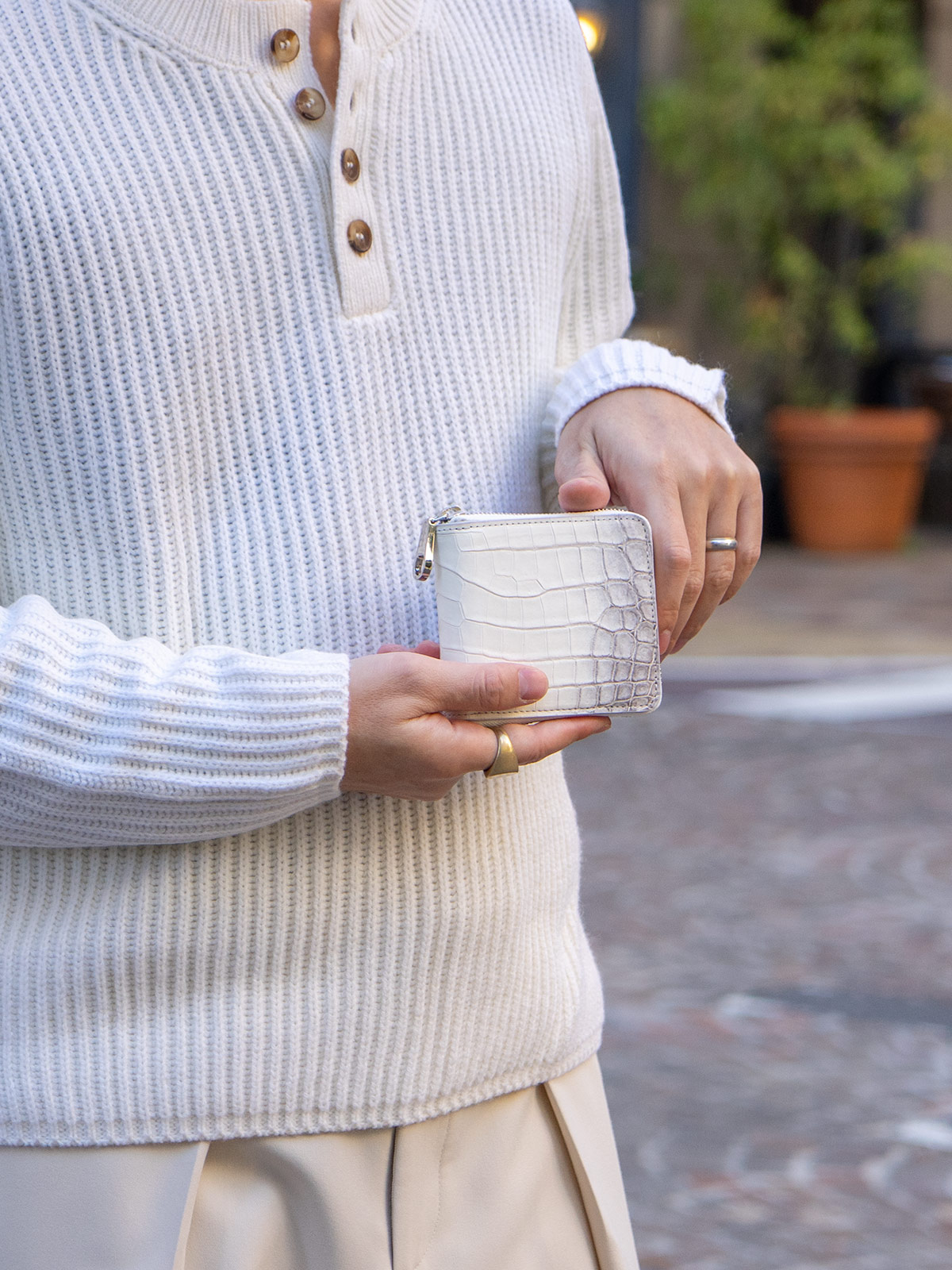 ヒマラヤクロコダイル RFスモールウォレット　イメージ