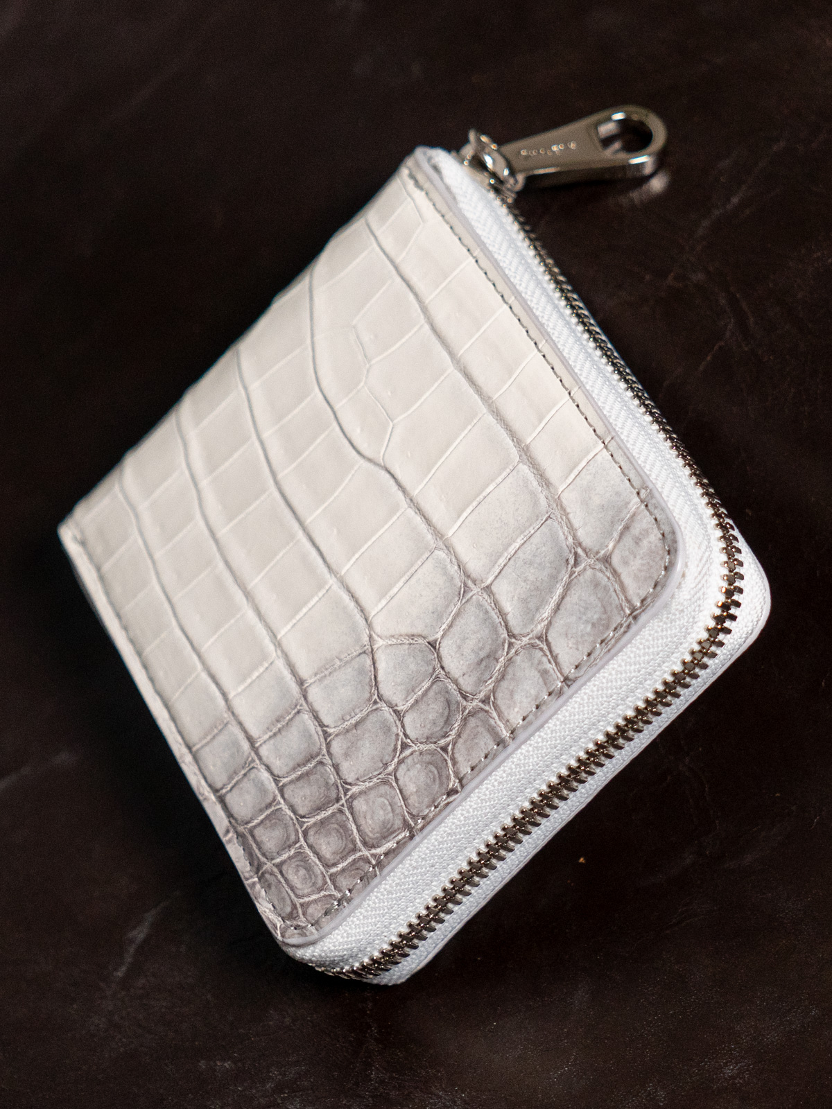 ヒマラヤクロコダイル RFスモールウォレット ホワイト