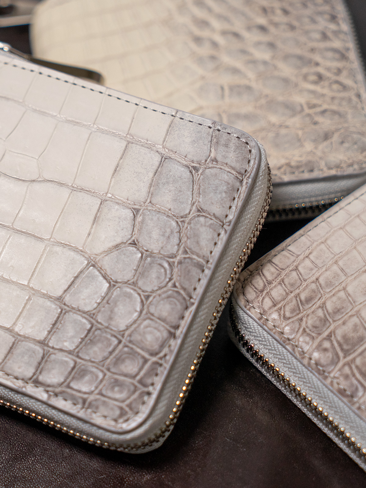 ヒマラヤクロコダイル RFスモールウォレットホワイト