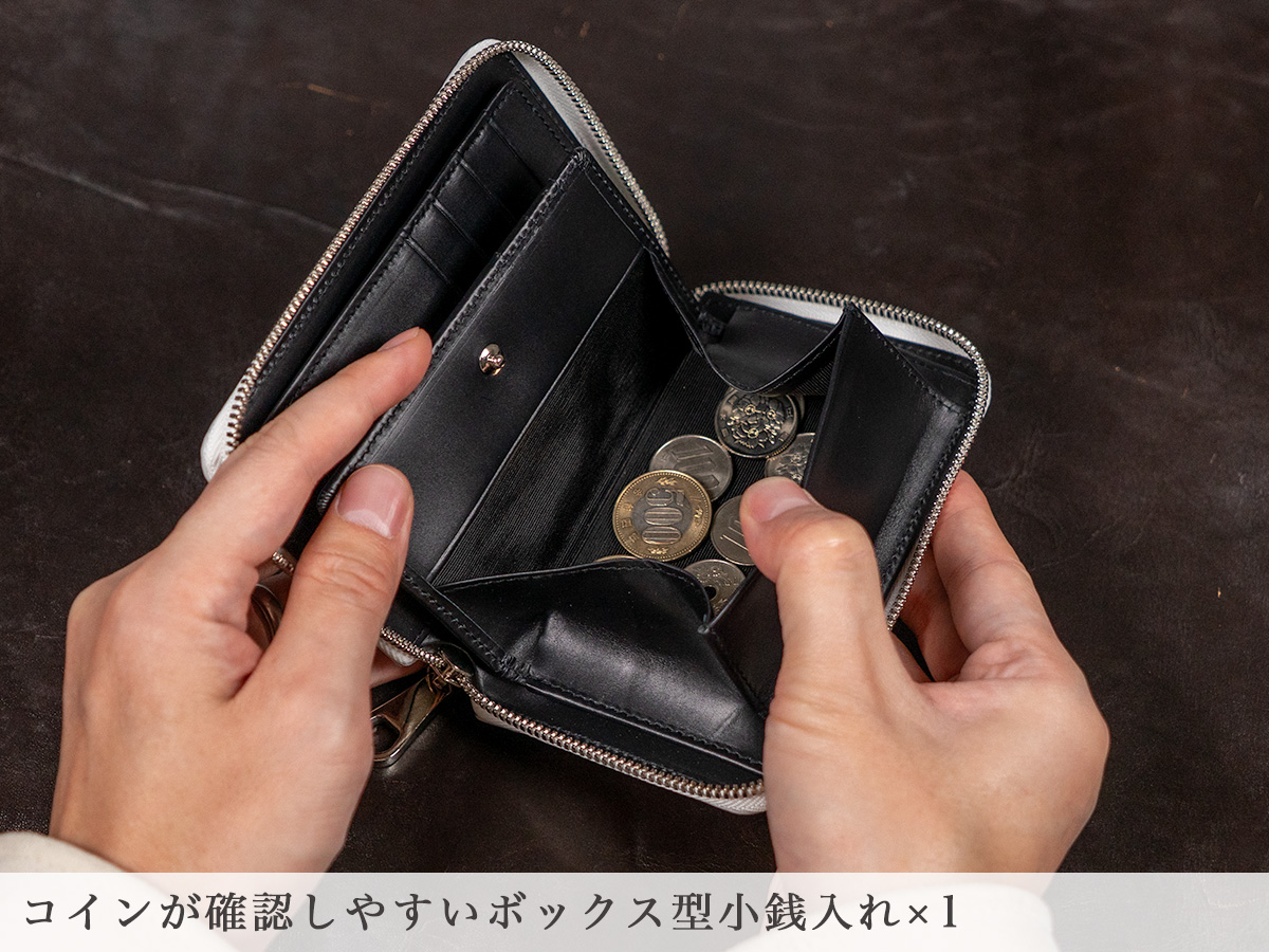 ヒマラヤクロコダイル ミドルウォレット 内装