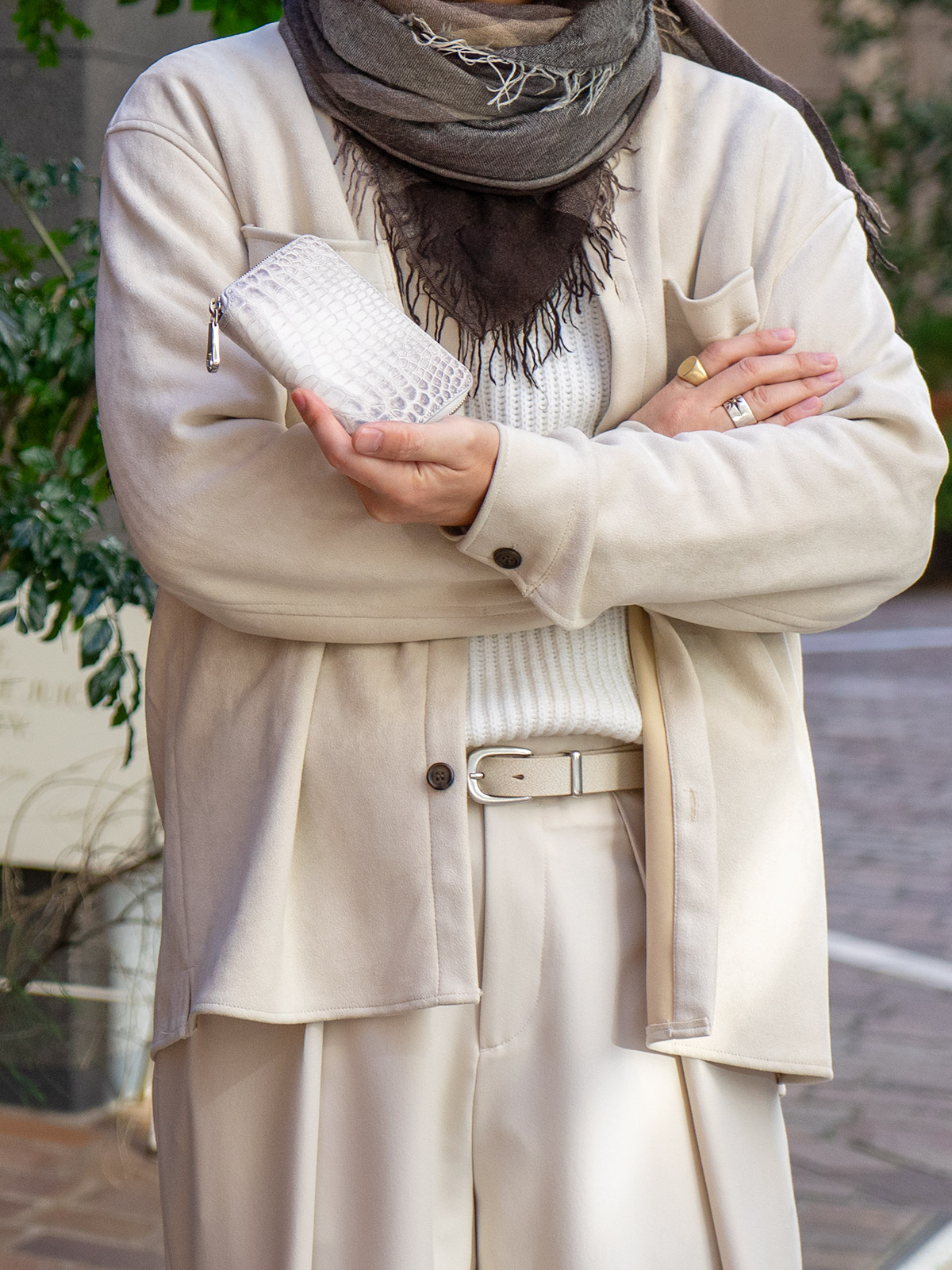 ヒマラヤクロコダイル ミドルウォレット　イメージ