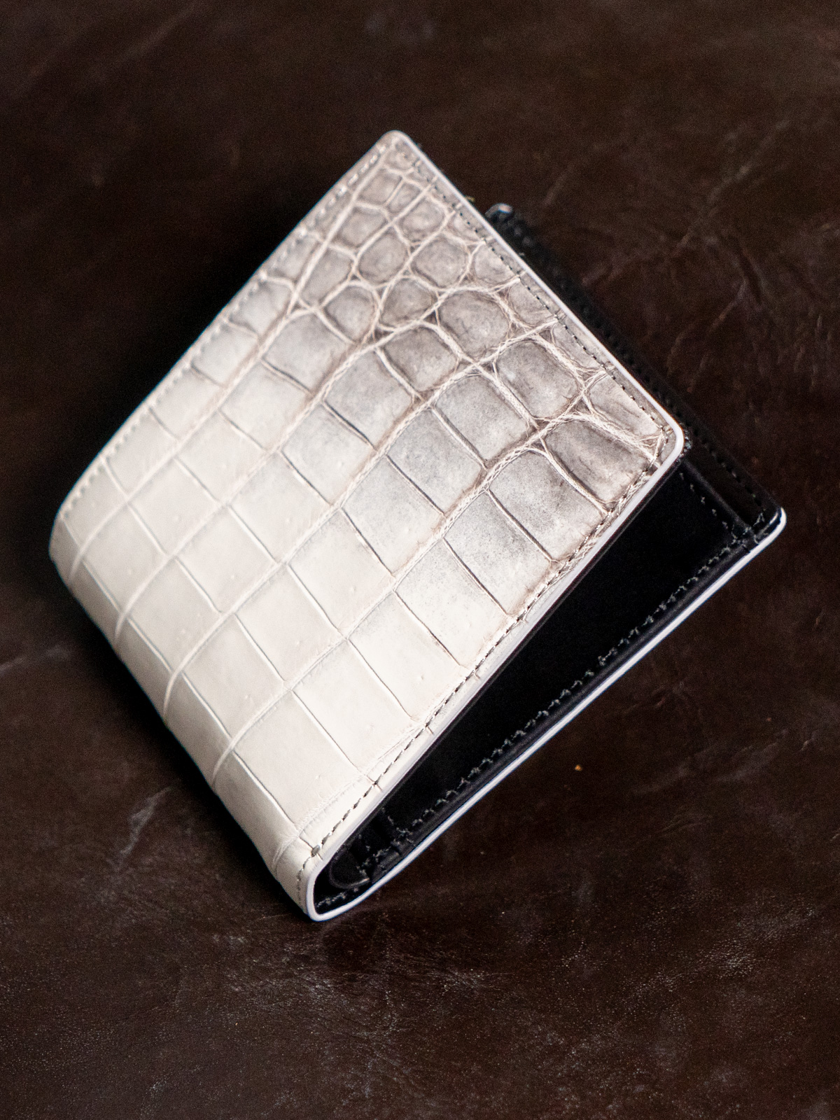 ヒマラヤクロコダイル オープンスモールウォレット ホワイト