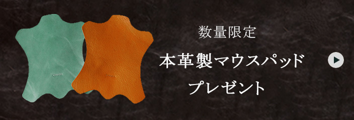 数量限定・本革製マウスパッド プレゼント