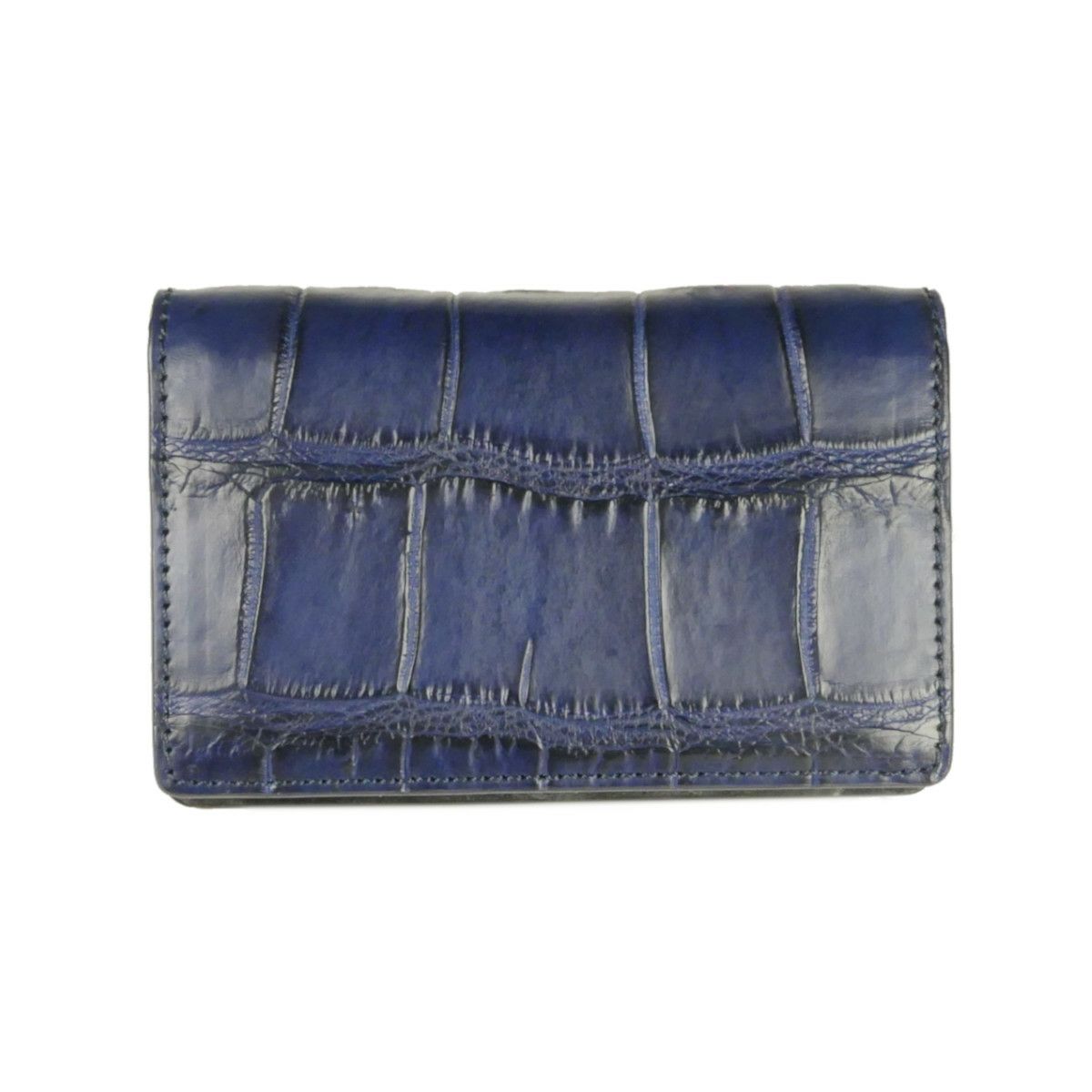藍染めクロコダイル 名刺入れ カードケース