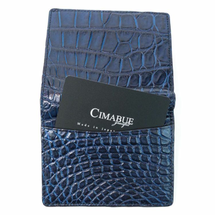 藍染めクロコダイルミニウォレット | ミニ財布 | CIMABUE(チマブエ 