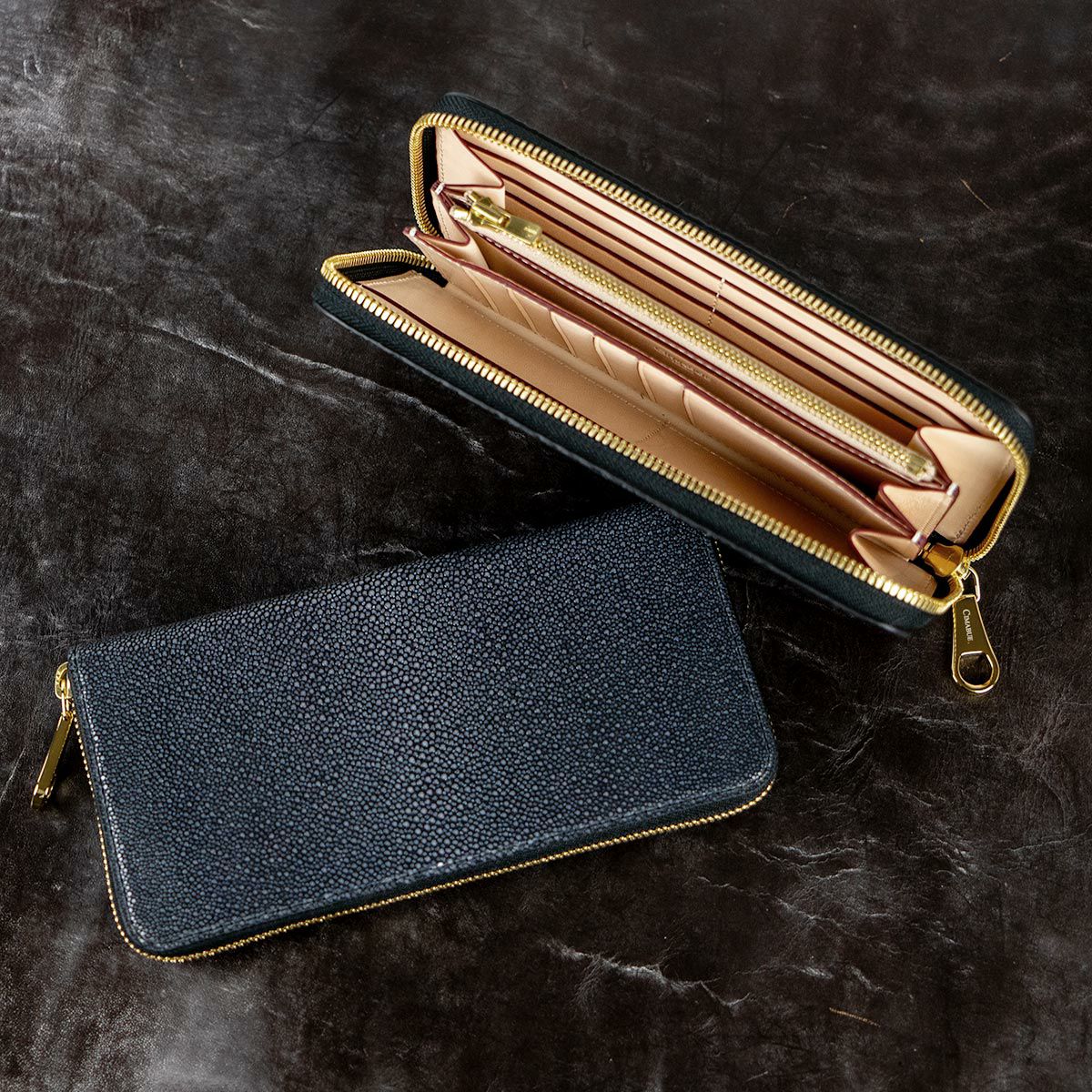 ガルーシャ長財布　ブラック