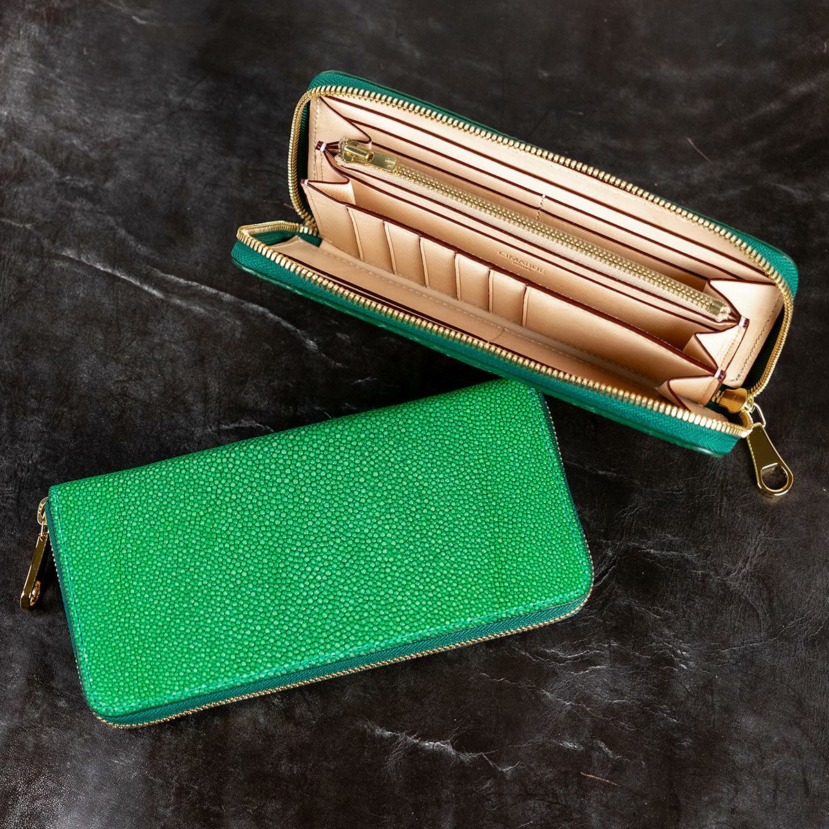 ガルーシャ長財布　グリーン