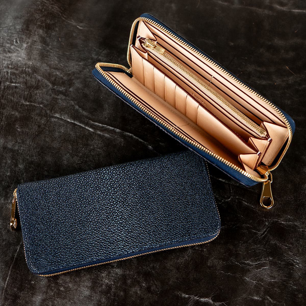 ガルーシャ長財布　ネイビー