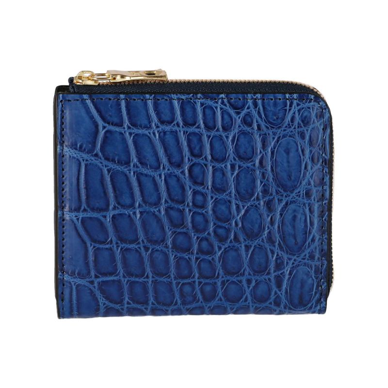 藍染めクロコL字型ファスナー二つ折り財布 | 二つ折り財布 | CIMABUE 