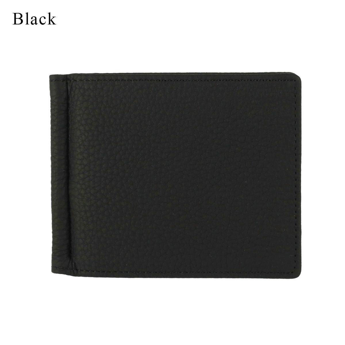 フレンチカーフ マネークリップ 二つ折り札ばさみ ブラック