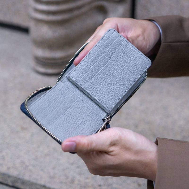 フレンチカーフRFスモールウォレット（ラウンドファスナー二つ折り財布