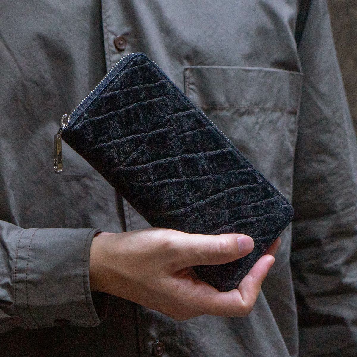 エレファントレザー ラウンドファスナー長財布