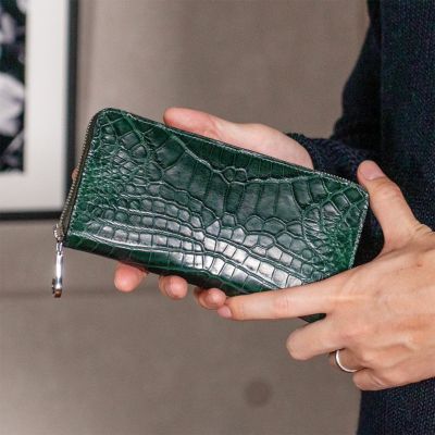 ナイルクロコダイル ラウンドファスナー長財布