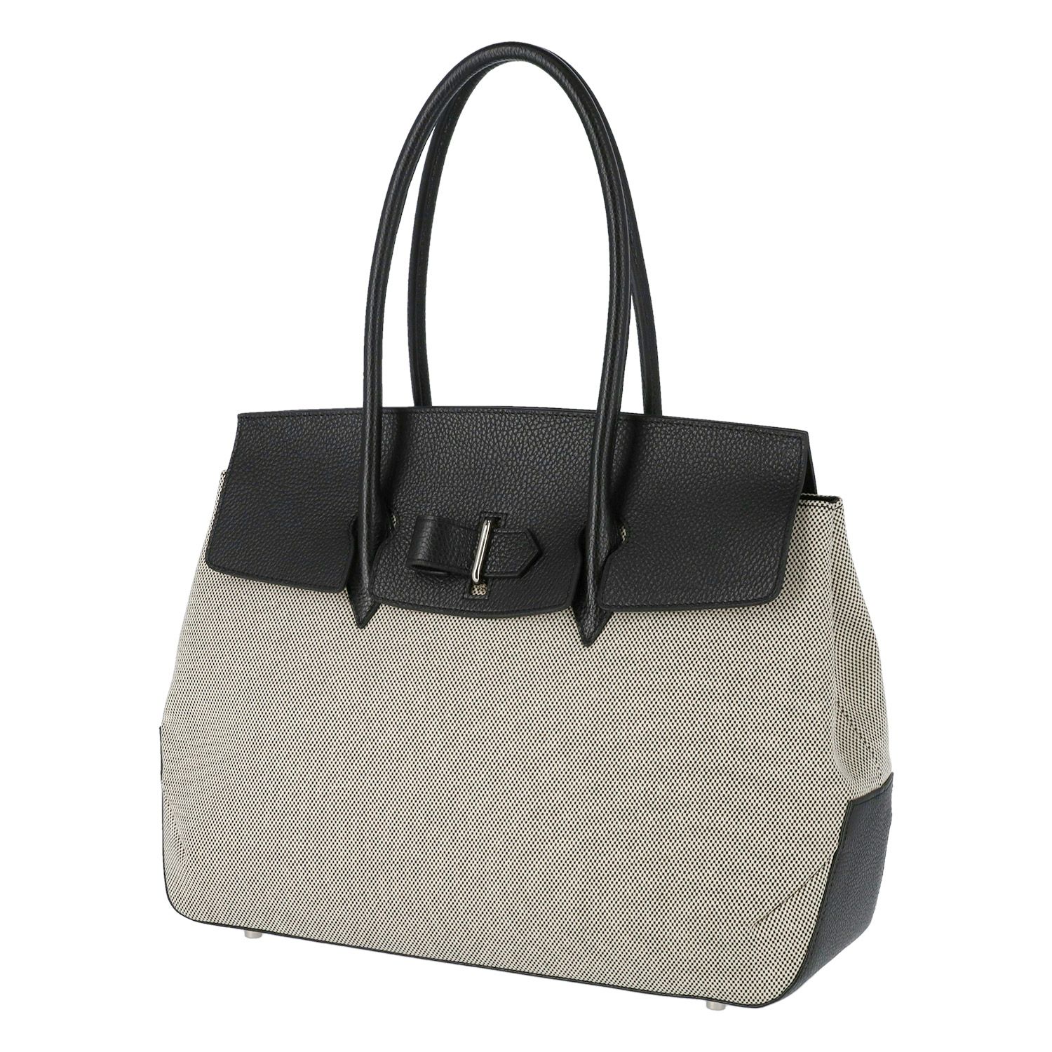 グレインキャンバスコンビ フラップトートバッグ（2月再入荷予定